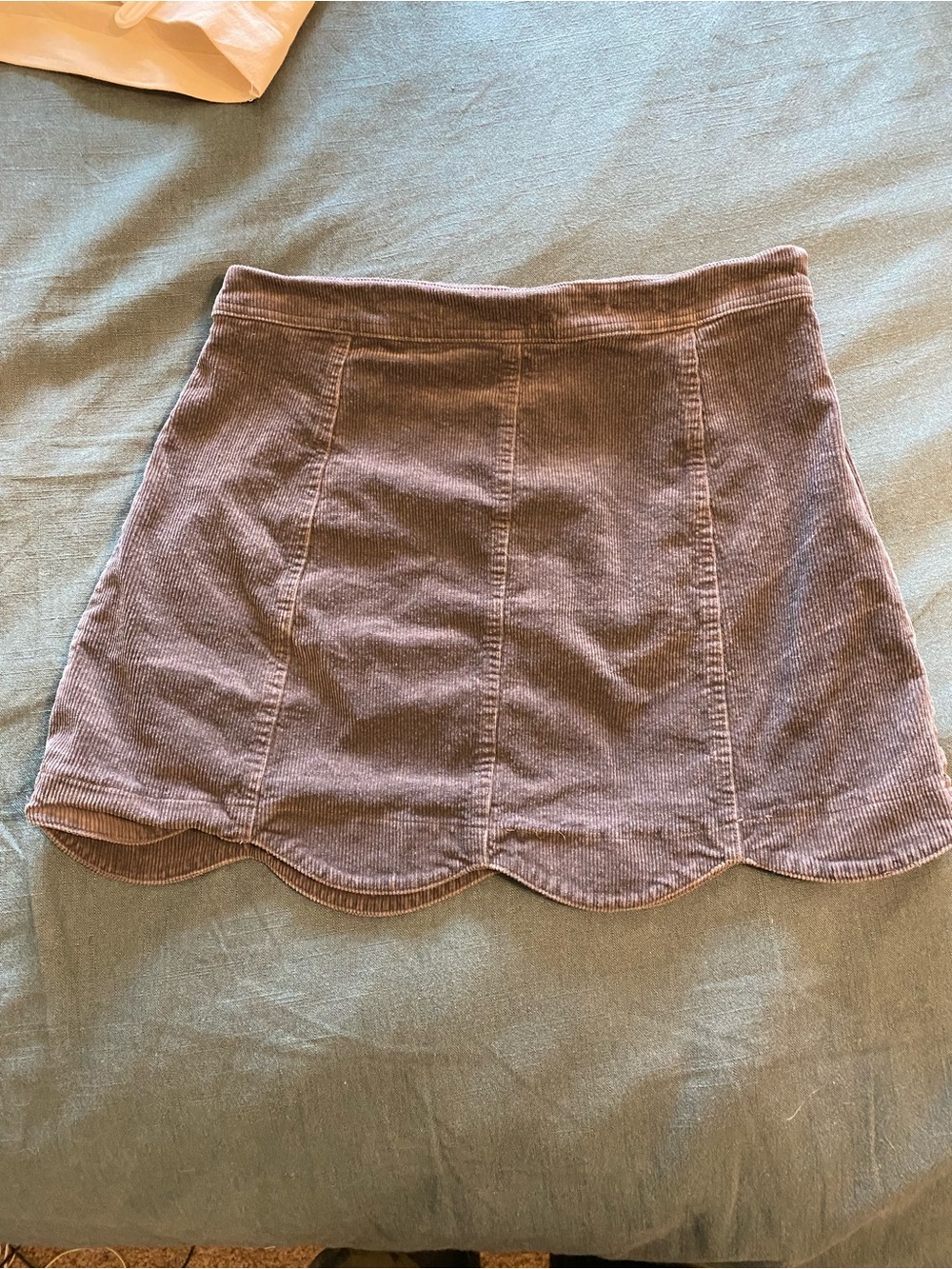 Altar’d State Scallop-Hem Corduroy Mini Skirt